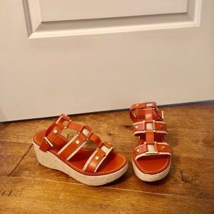 Tory Burch Leather Buckle Sandals